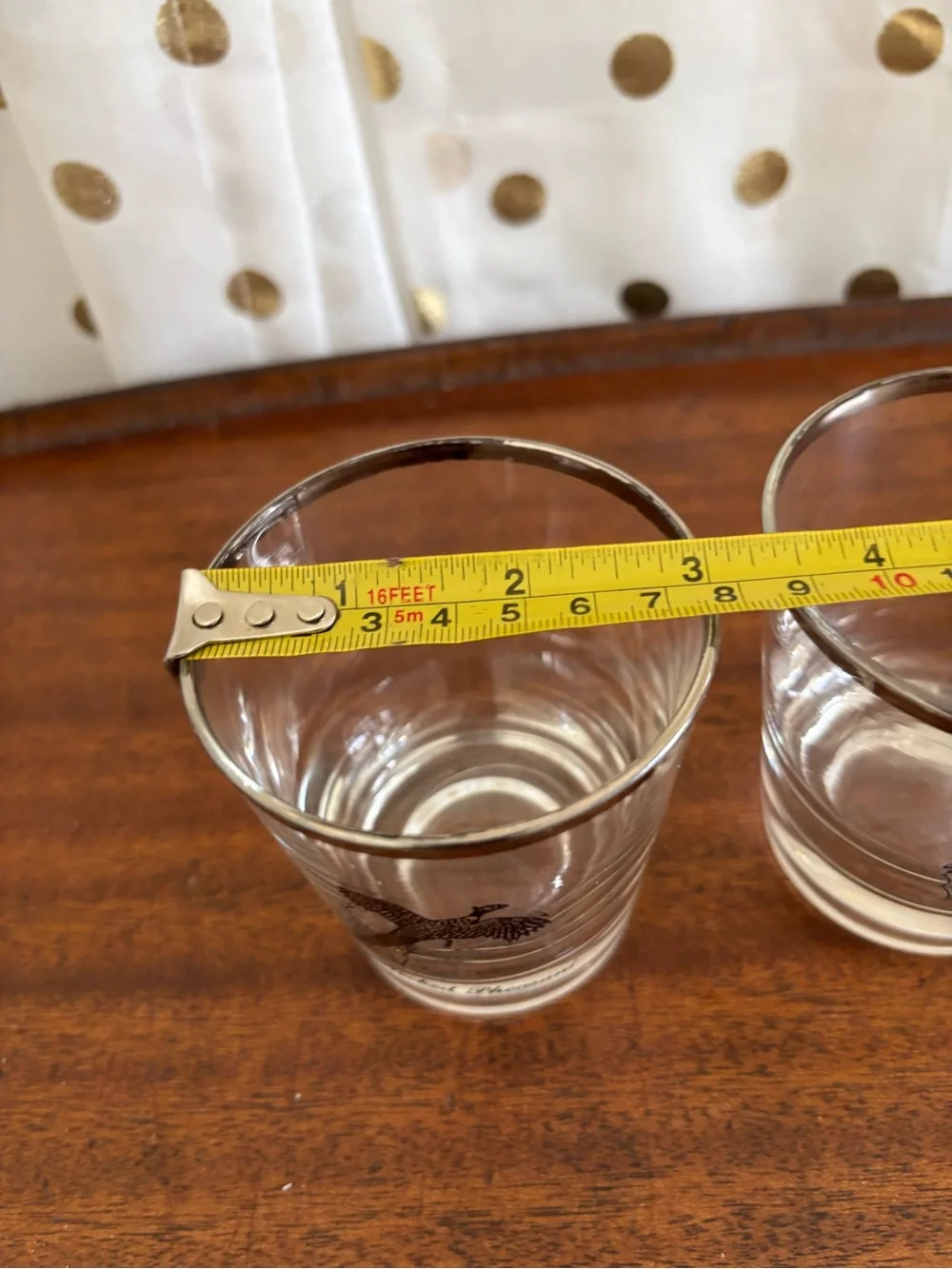 Vintage Federal Glass “Sportsman” Grouse and Pheasant Whiskey Barware Glasses